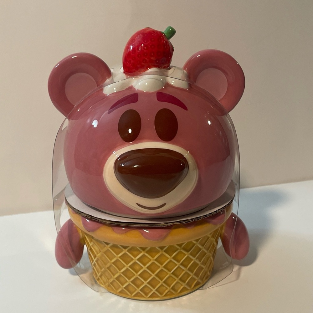 Disney Parks Lotso Bear Strawberry Mug With Lid New Toy Story 3 Rare Collectible